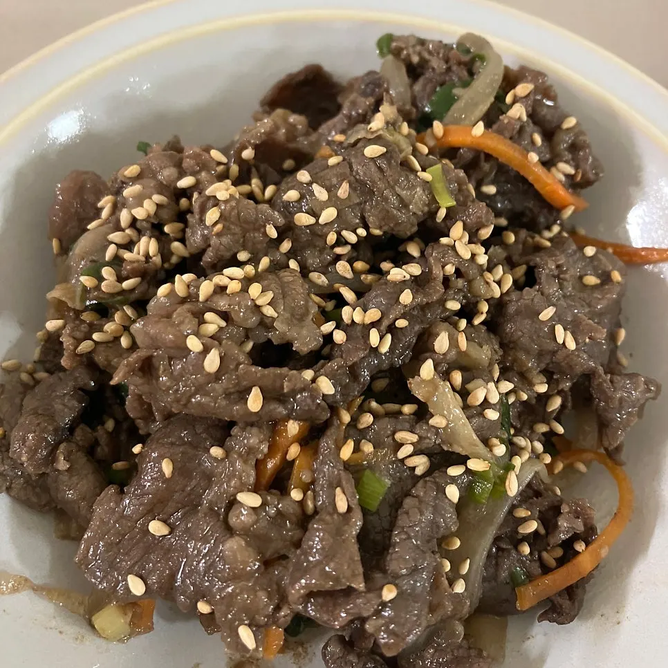 집 양념에 재운 한우 불고기