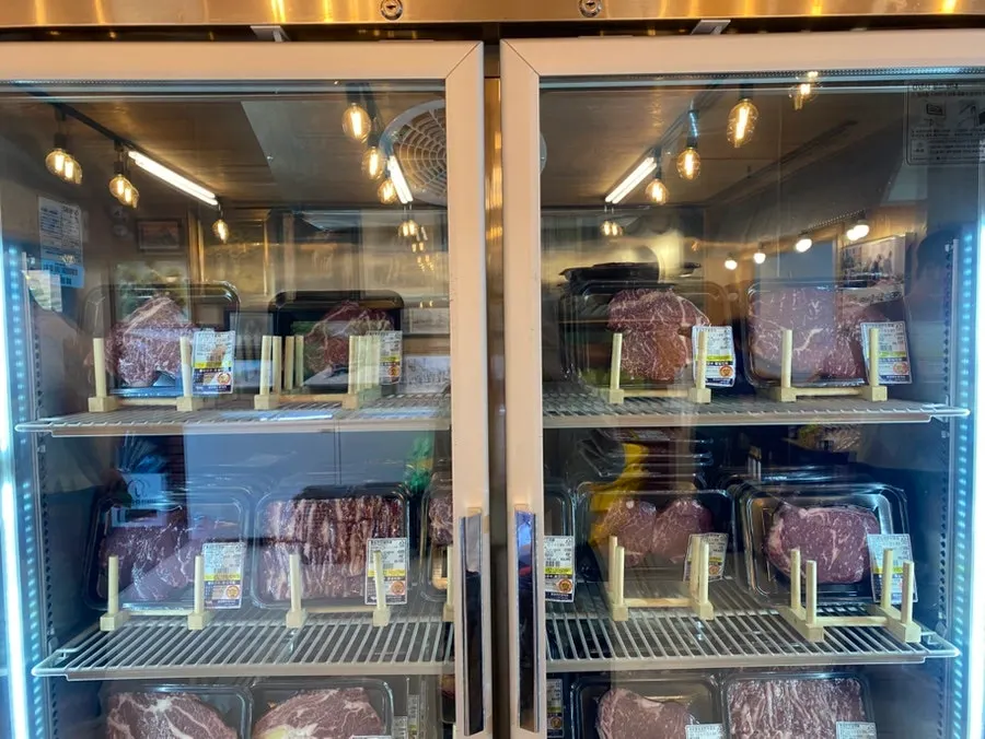 Packaged hanwoo yukhoe (beef tartare) in the fridge section