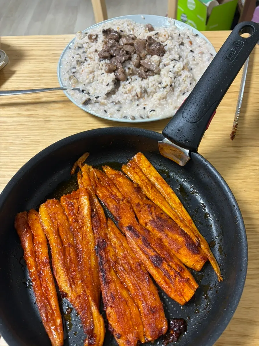 Risotto made from leftover hanwoo