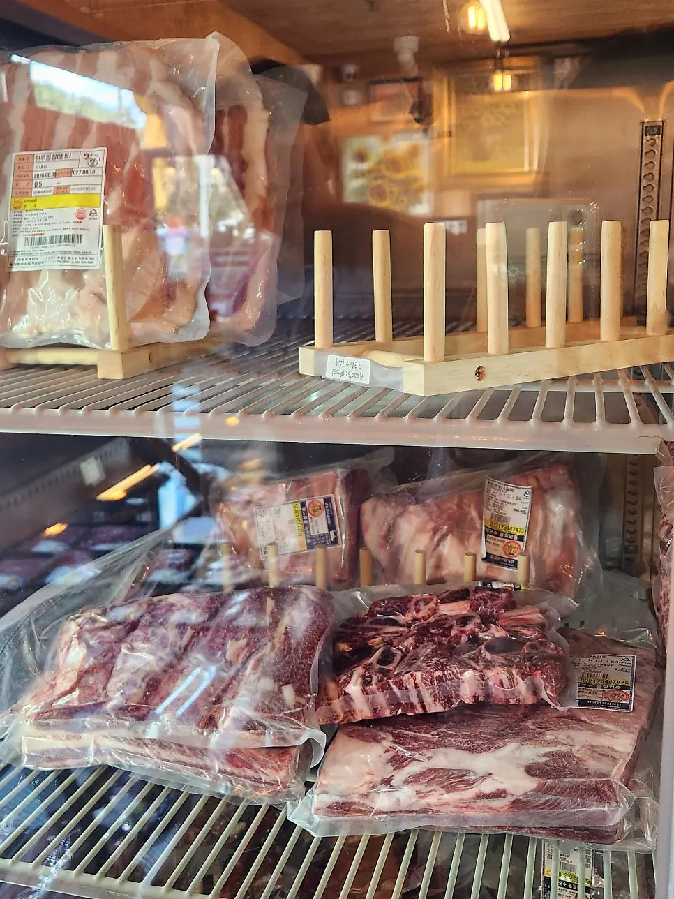 Pork belly products at the butcher shop