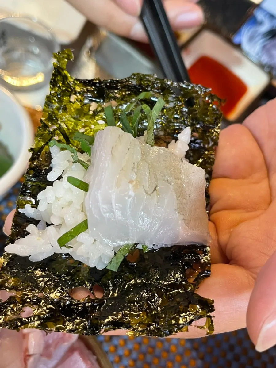 곱창김과 초밥밥 곁들임