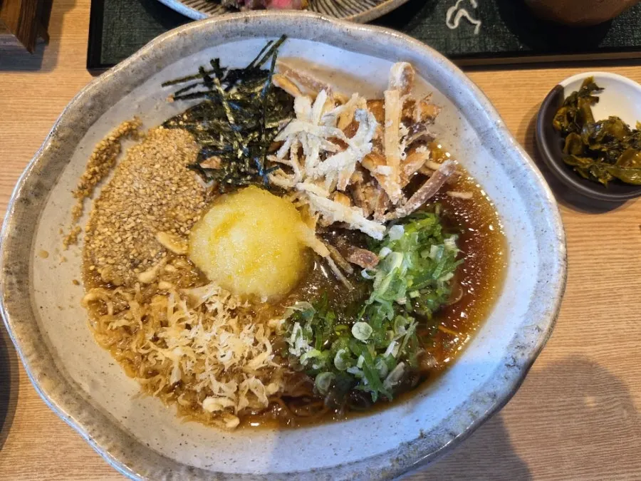 A bowl of cold ramen served chilled