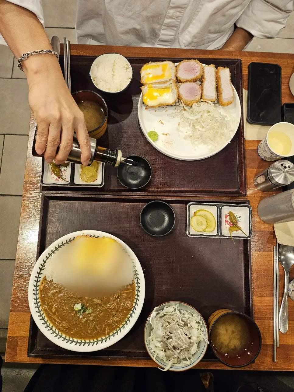 Table shot as the meal wraps up at HOKATSU