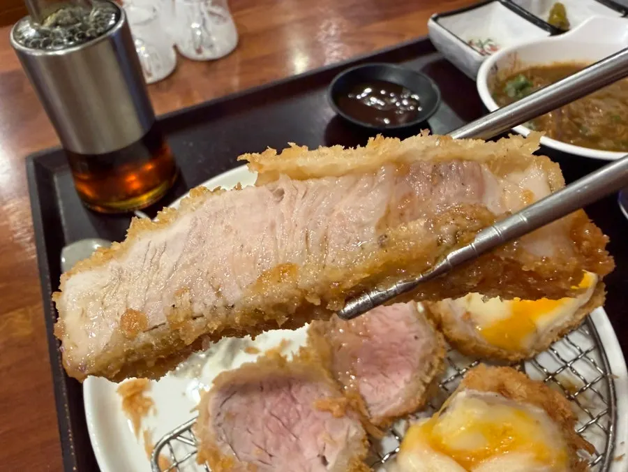Table setting with favorite katsu and mini curry