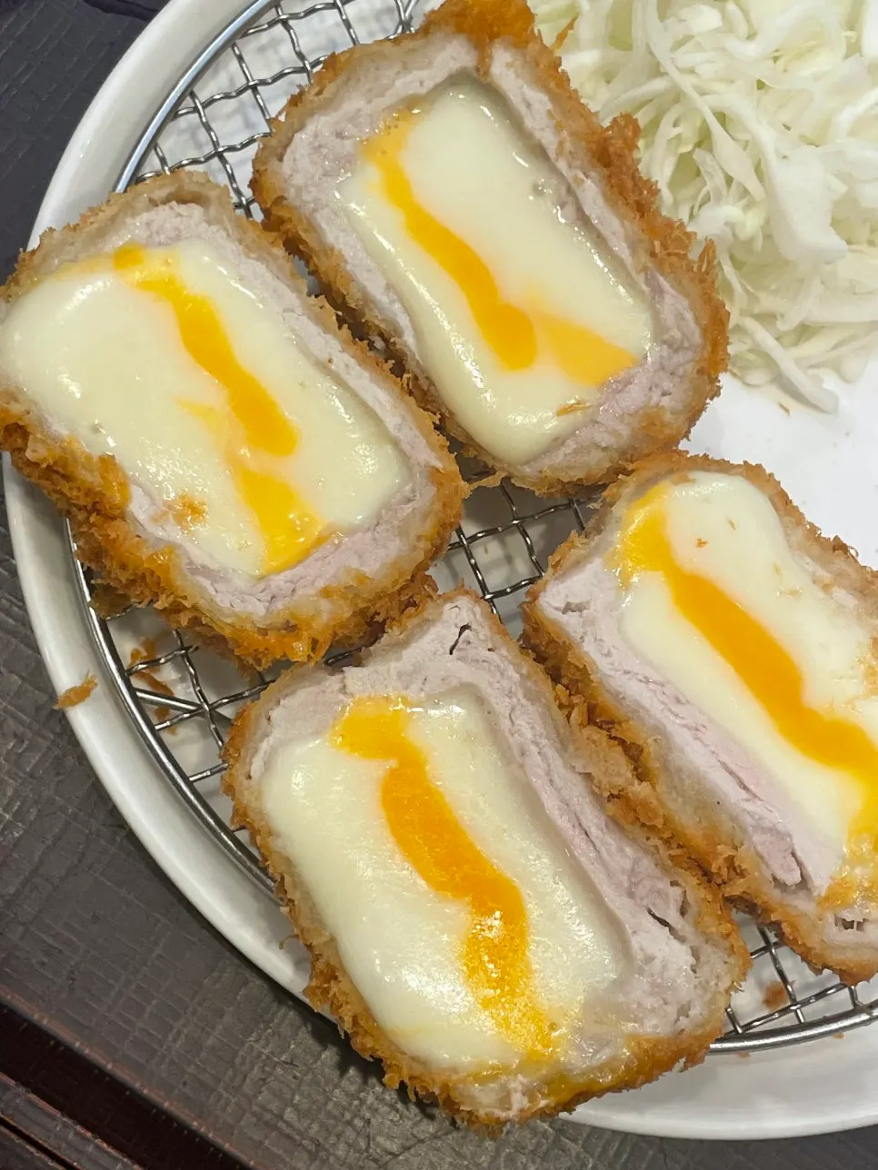 Curry cheese katsu topped with rich curry sauce