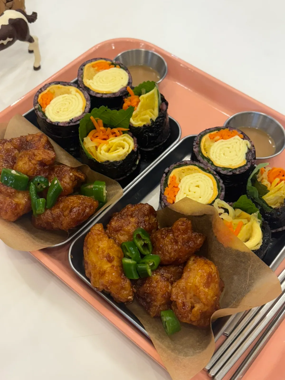더블치즈달걀김밥과 닭강정 2인 세트