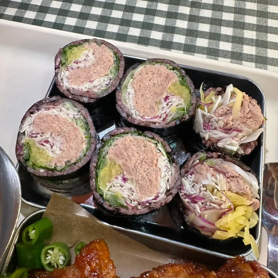 진도대파참치김밥 한 접시