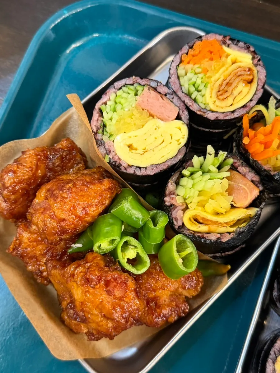 Handmade dakgangjeong topped with cheongyang chili pepper
