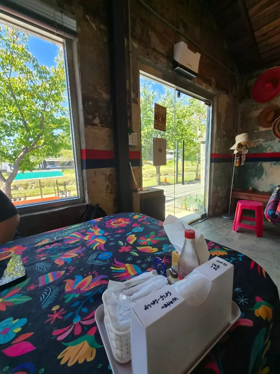 Interior seating at Horse Taco Soje