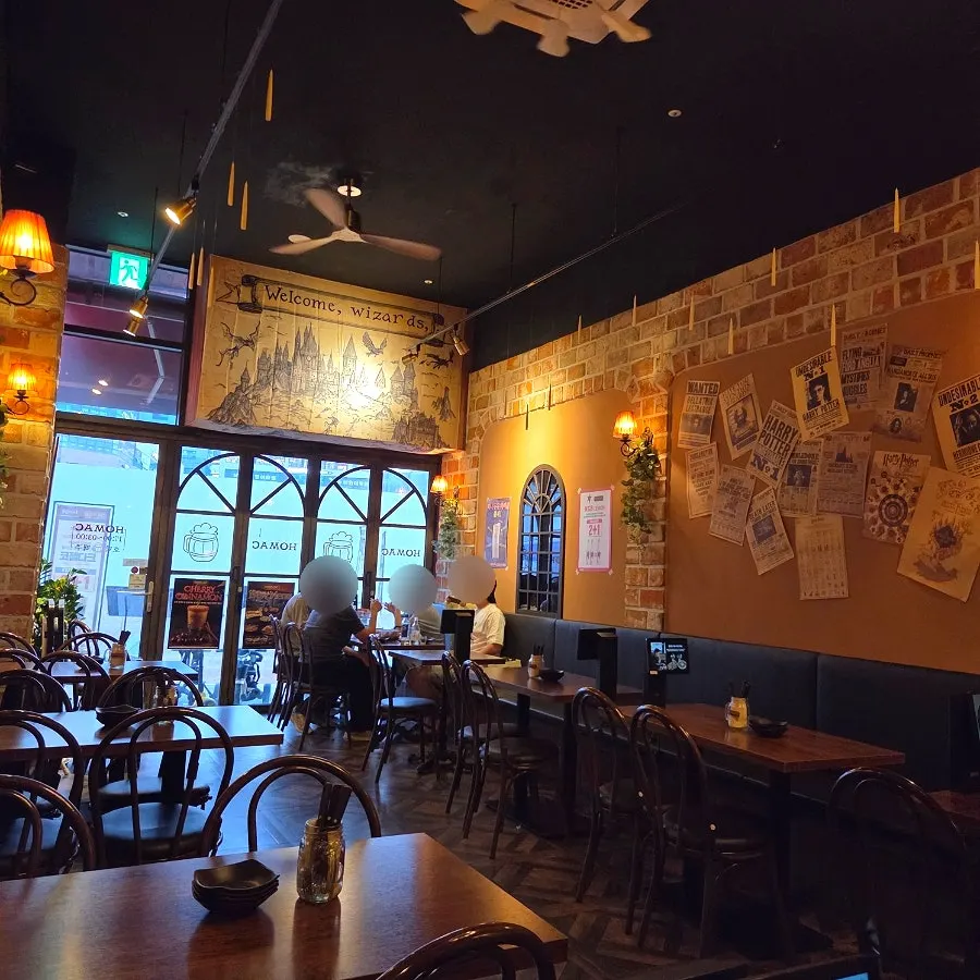 Dim, vintage bar atmosphere