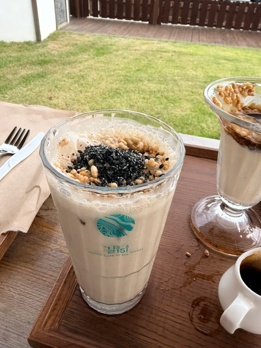 Affogato enjoyed with natural scenery