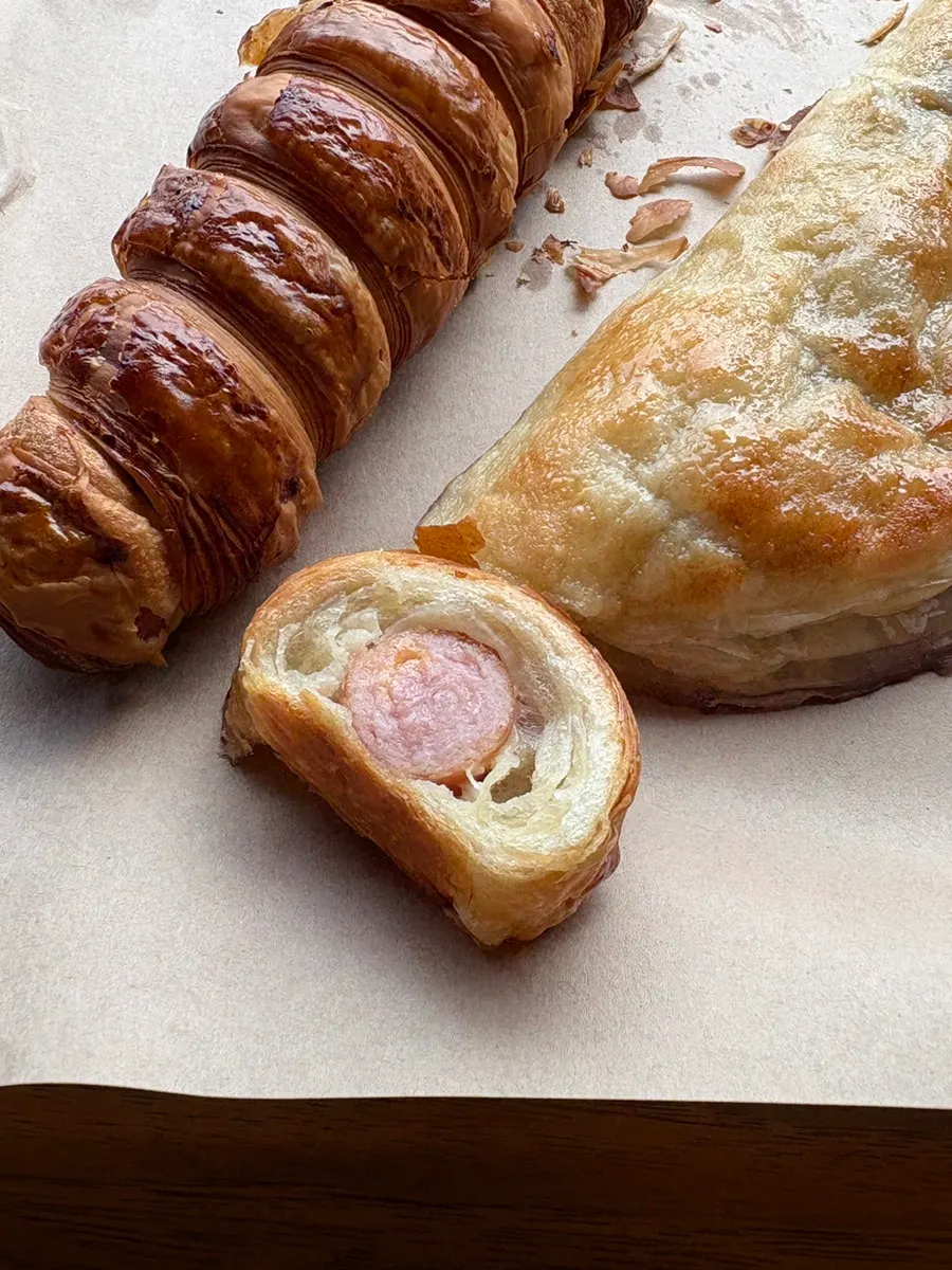 Pastry-based sausage bread
