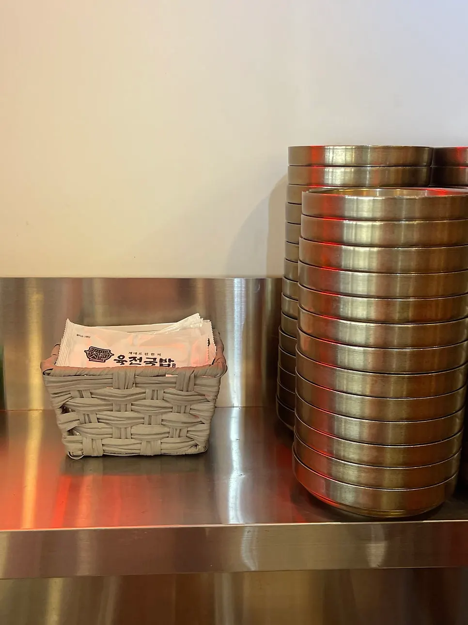 Self-serve corner stocked with wet wipes and more