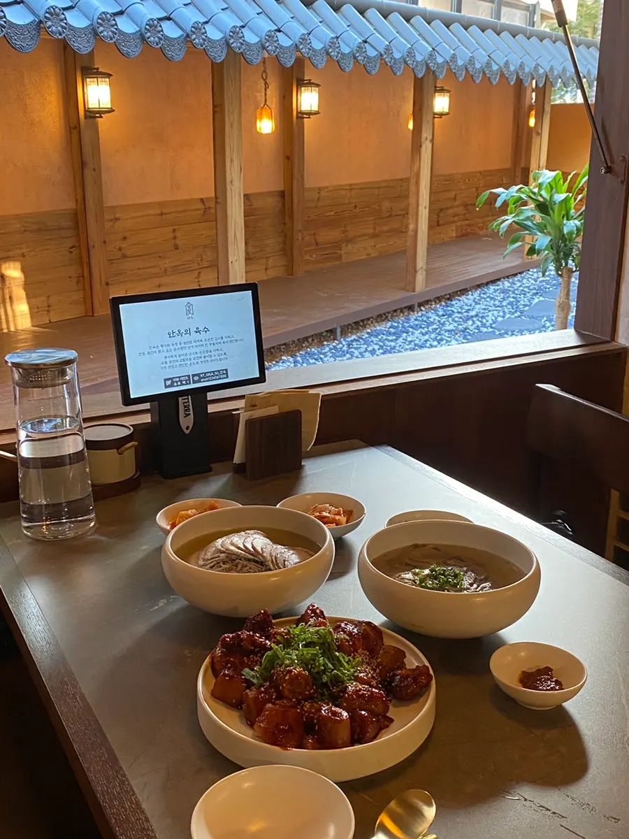 Anok's three signature dishes laid out on the table