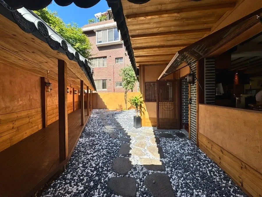 View of the alley near Anok's entrance