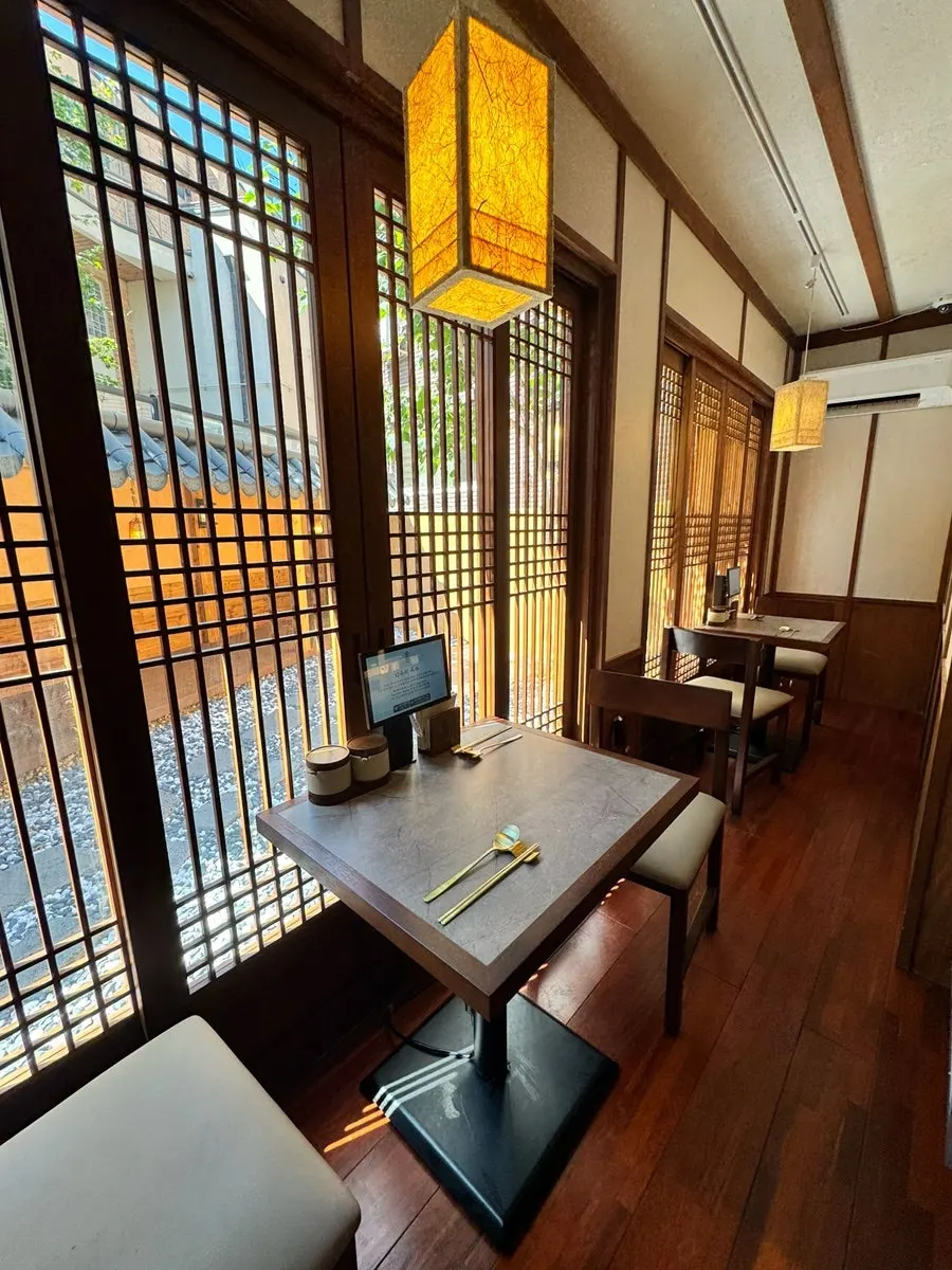 Detail of Anok's hanok building