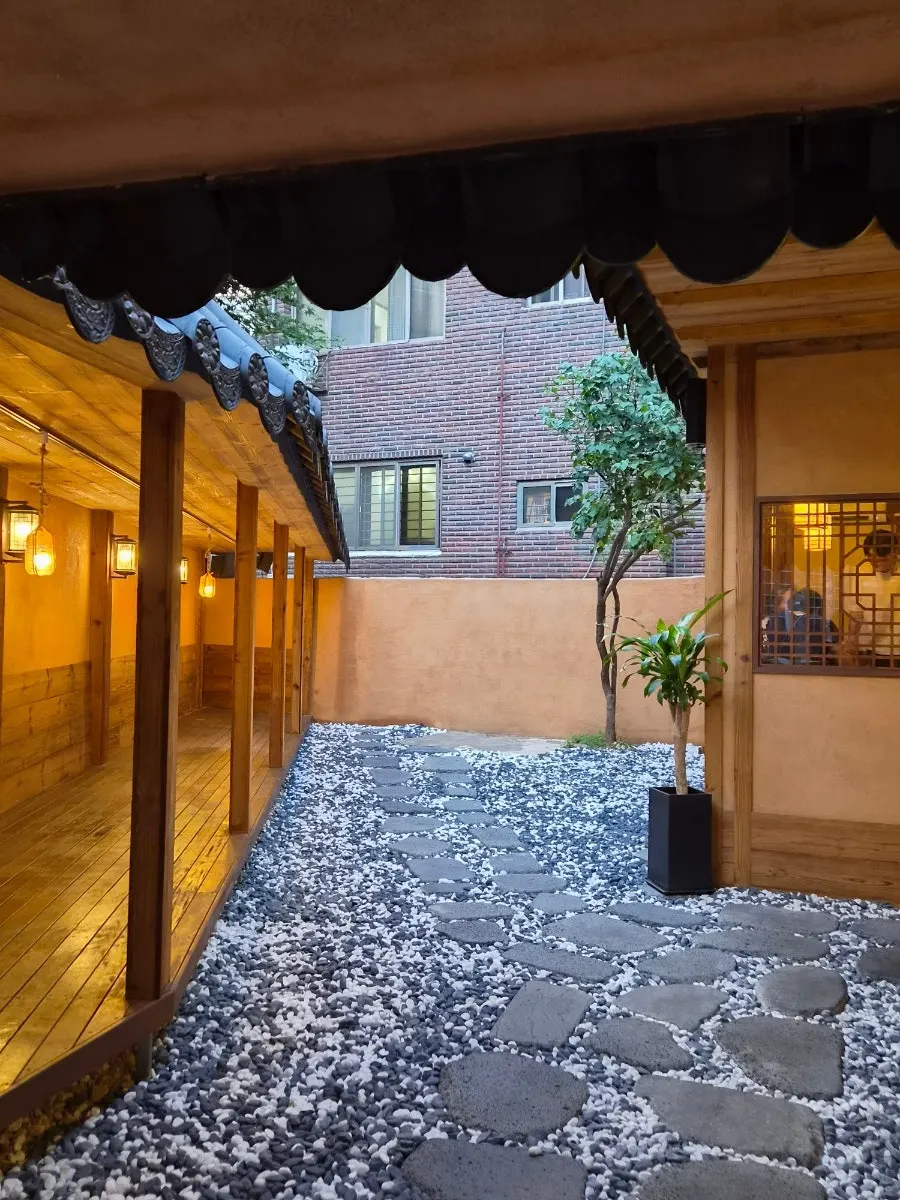 Interior of Anok styled with a hanok mood