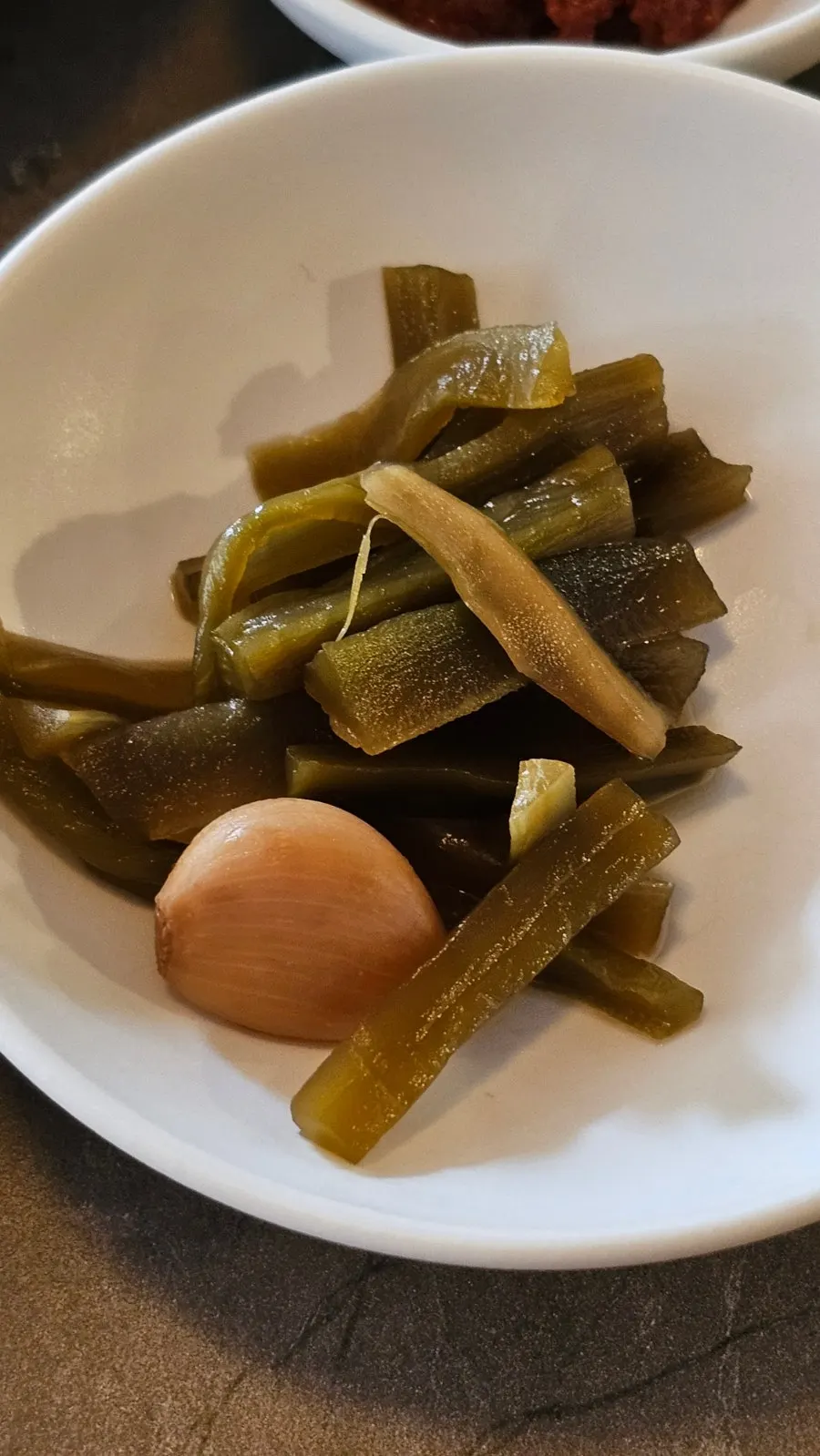 Full spread of basic side dishes at Anok
