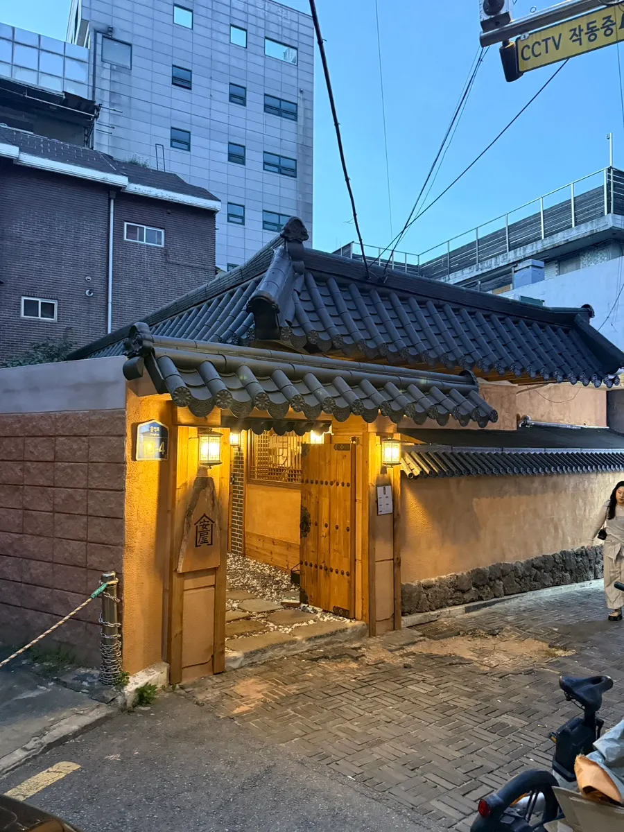 View of the Hongdae alley leading to Anok