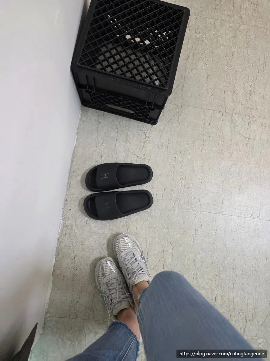 Slippers provided for entering the studio