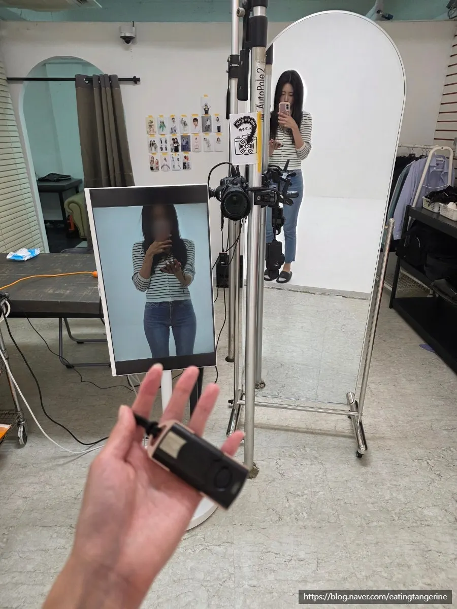 Checking framing on the camera screen
