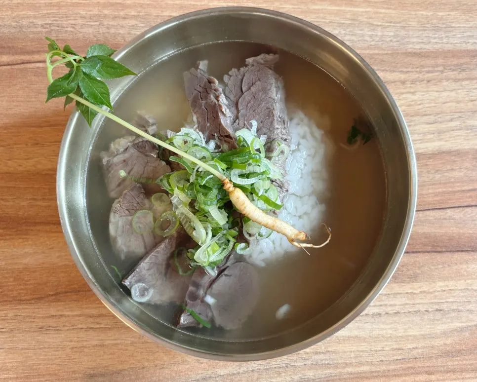 백리곰탕 메뉴 안내