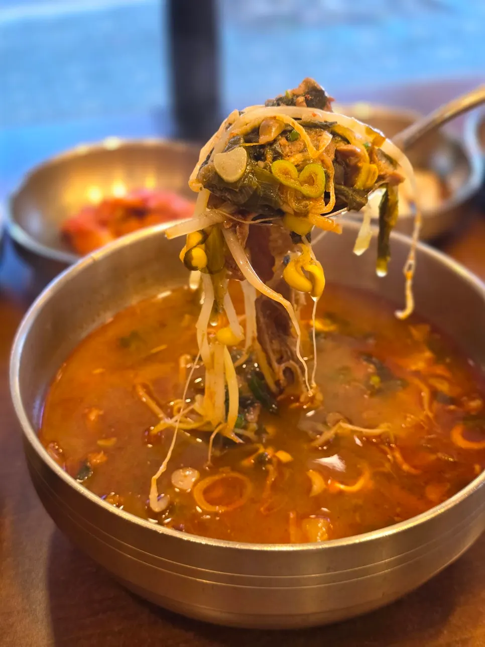 식사를 마친 육전국밥 서교점 테이블