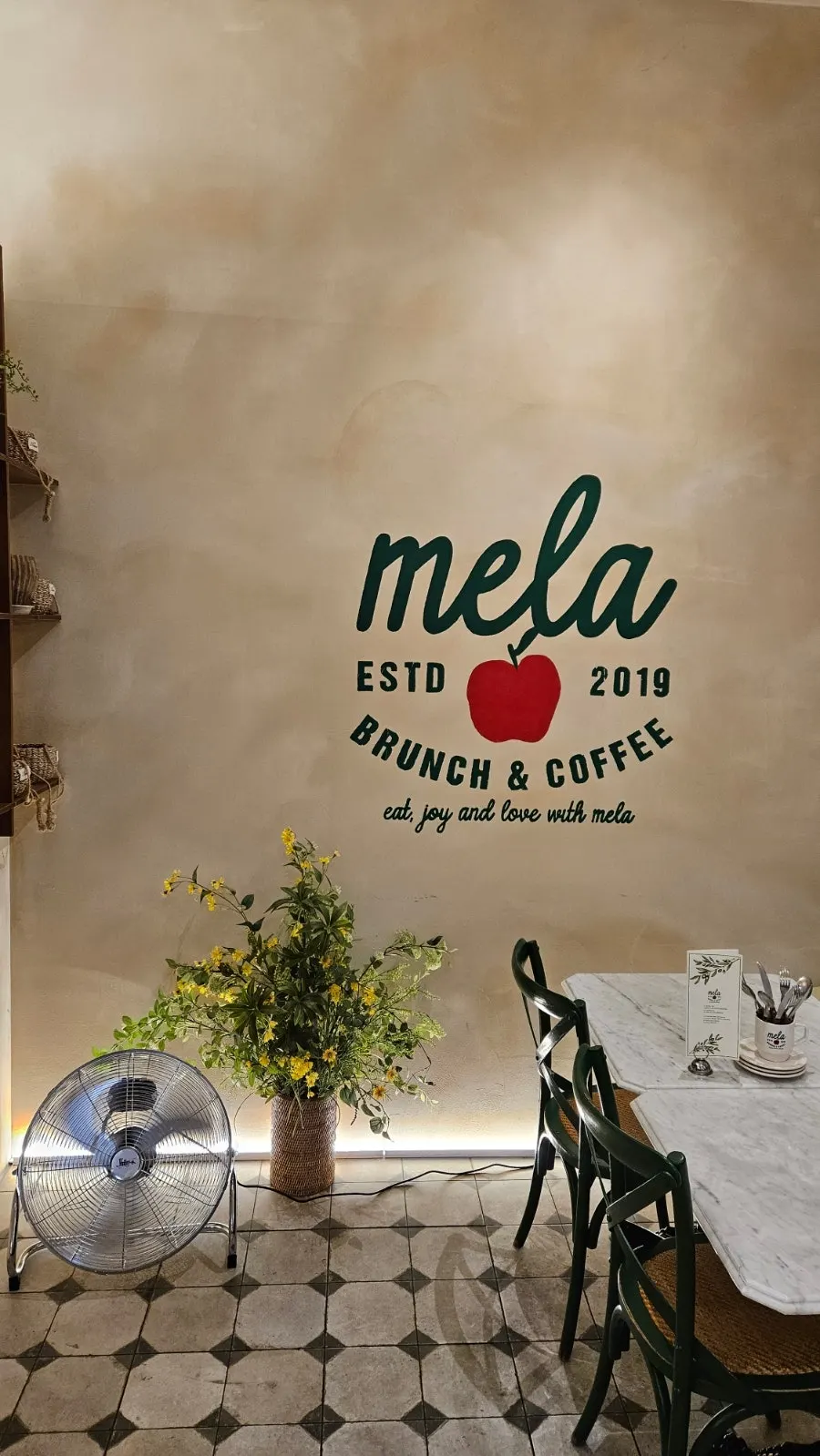 European café-style interior at MELA