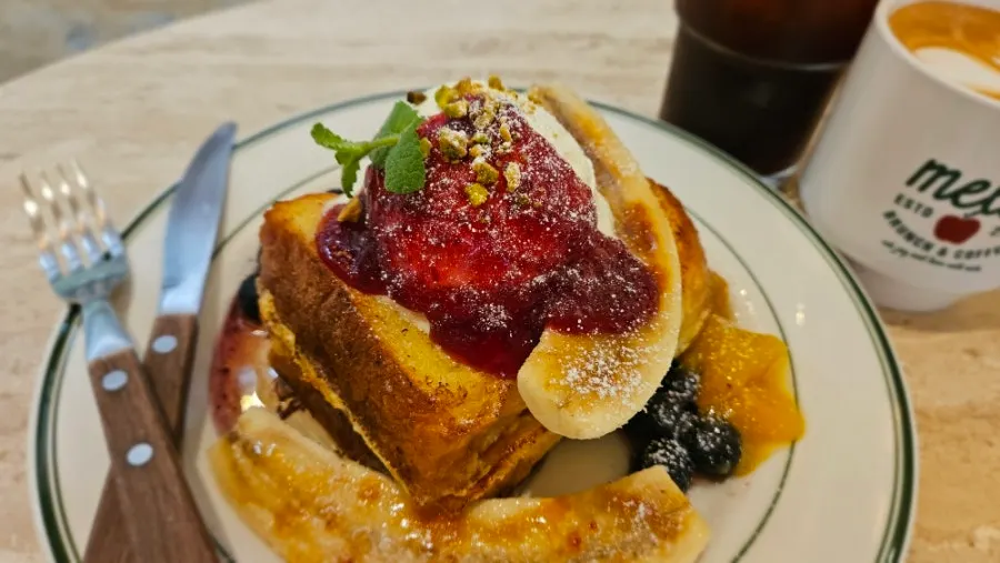 French toast served with coffee