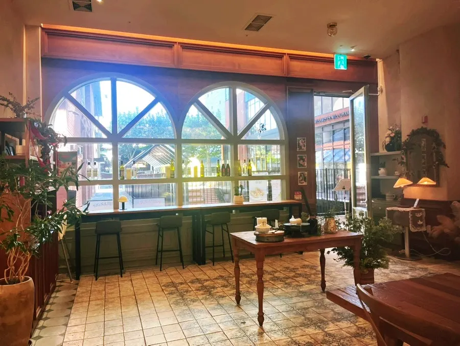 Comfortable seating inside MELA Hongdae