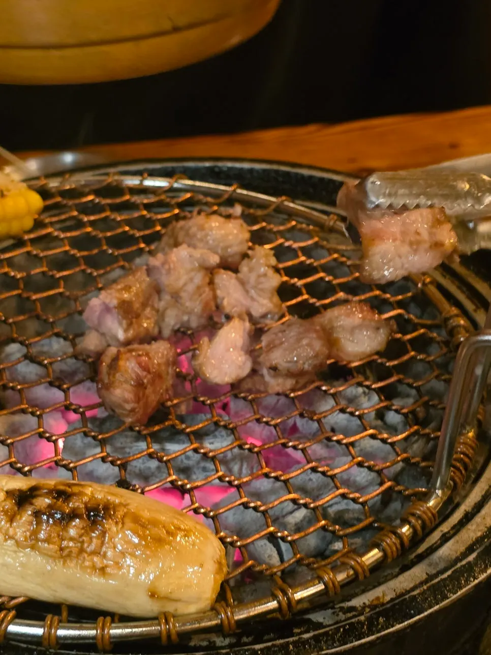 Fresh galbi cooking in advance