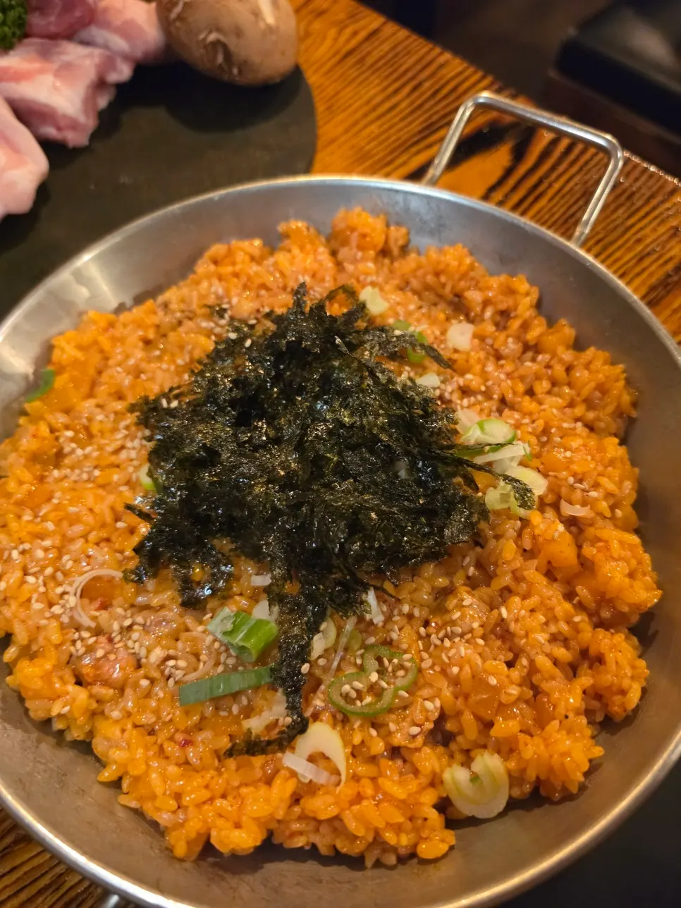 Kkakdugi fried rice served already fried