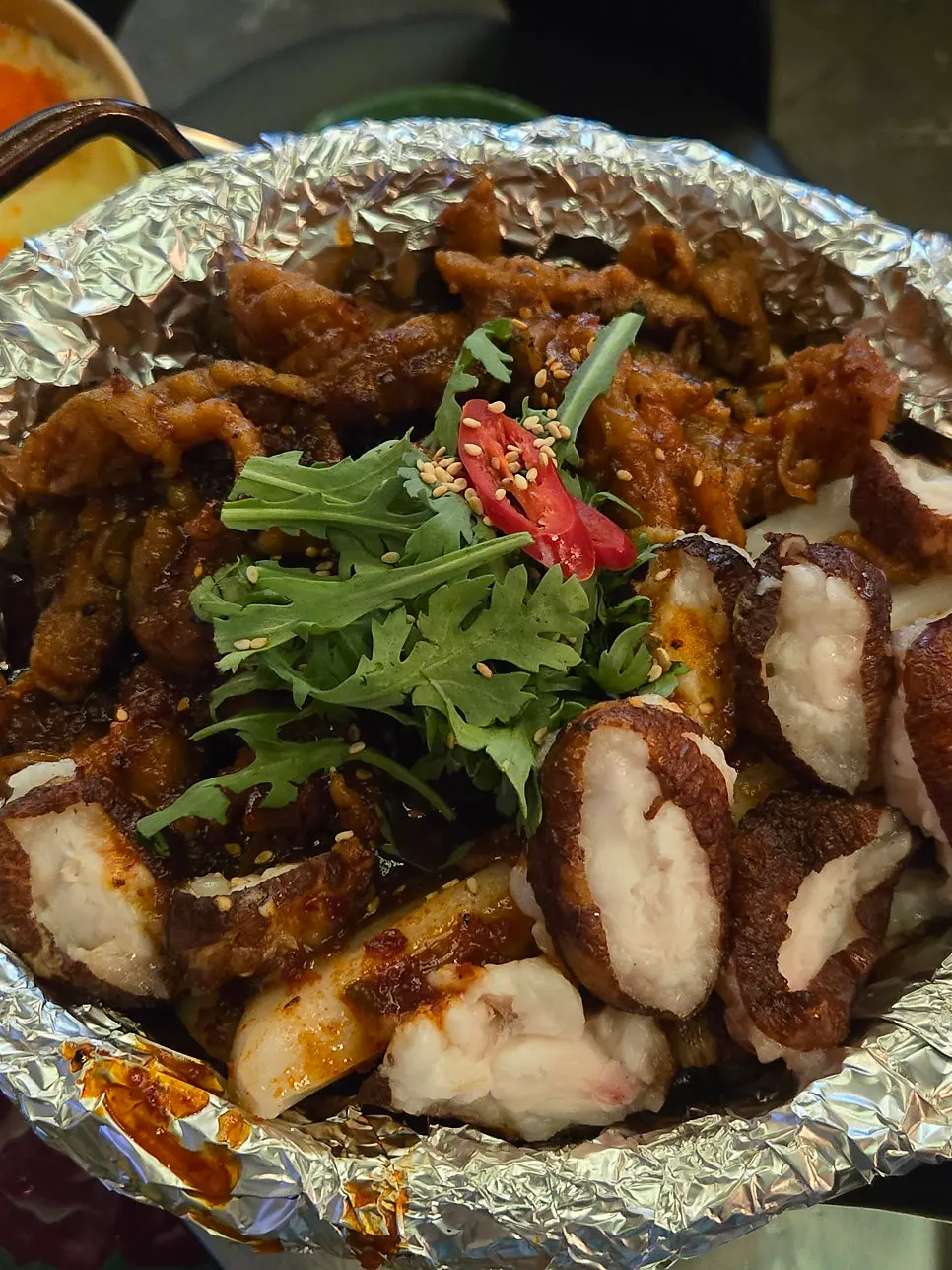 매운맛 달래주는 시원한 깻잎묵사발