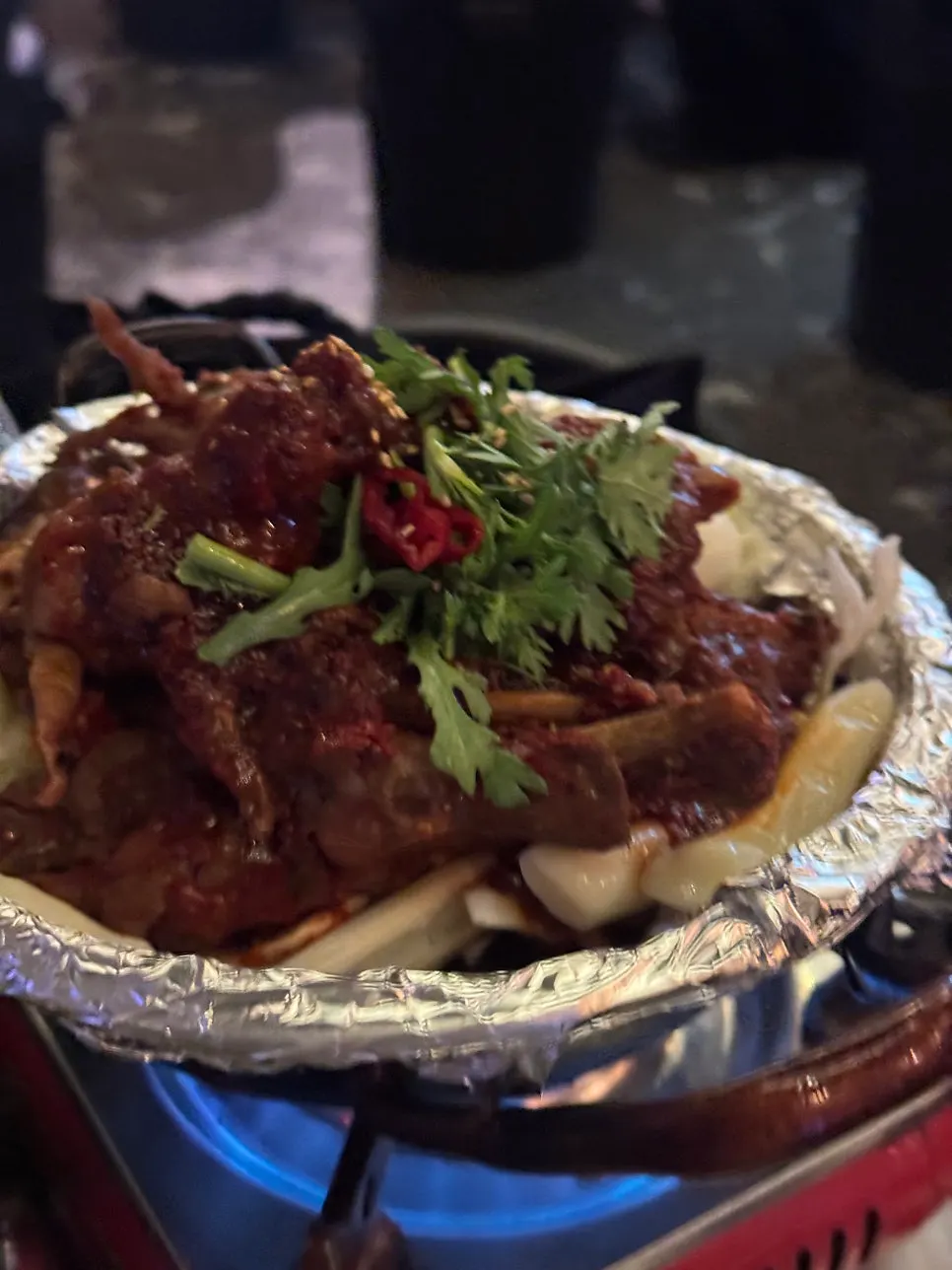 Close-up of the mild-spice chicken feet
