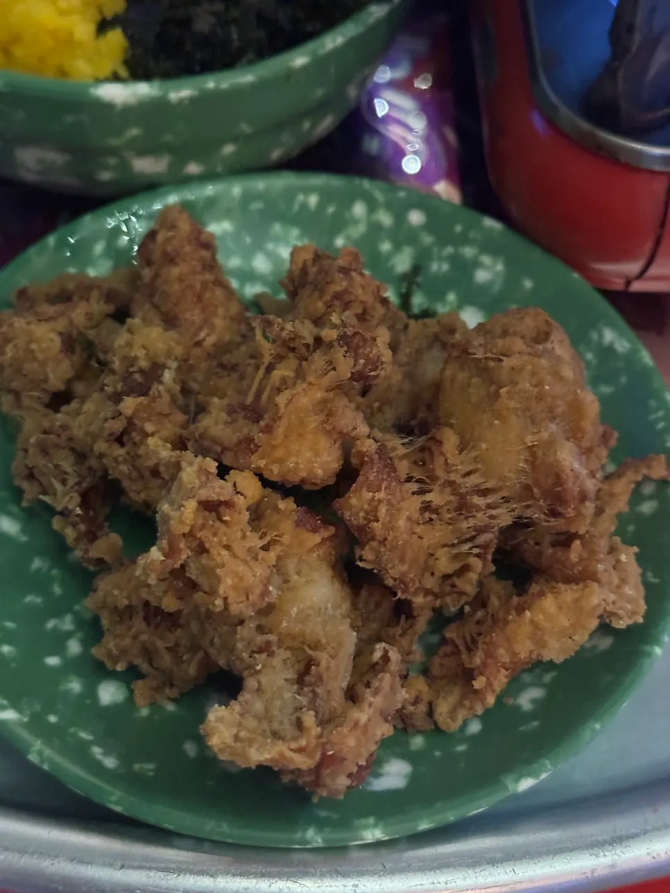 A plate of spicy seasoned chicken feet