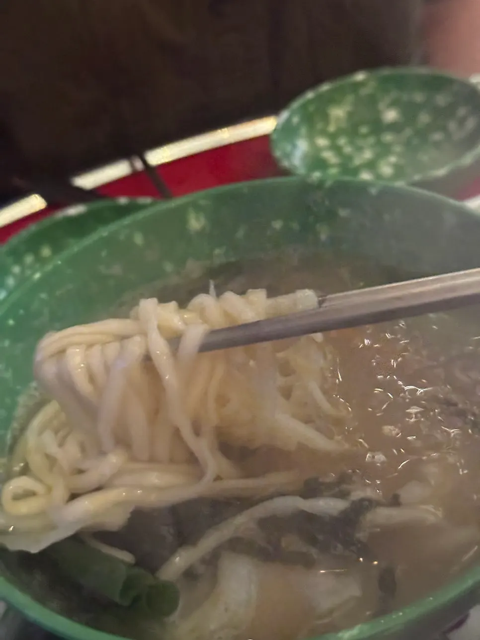 A warm bowl of kalguksu broth