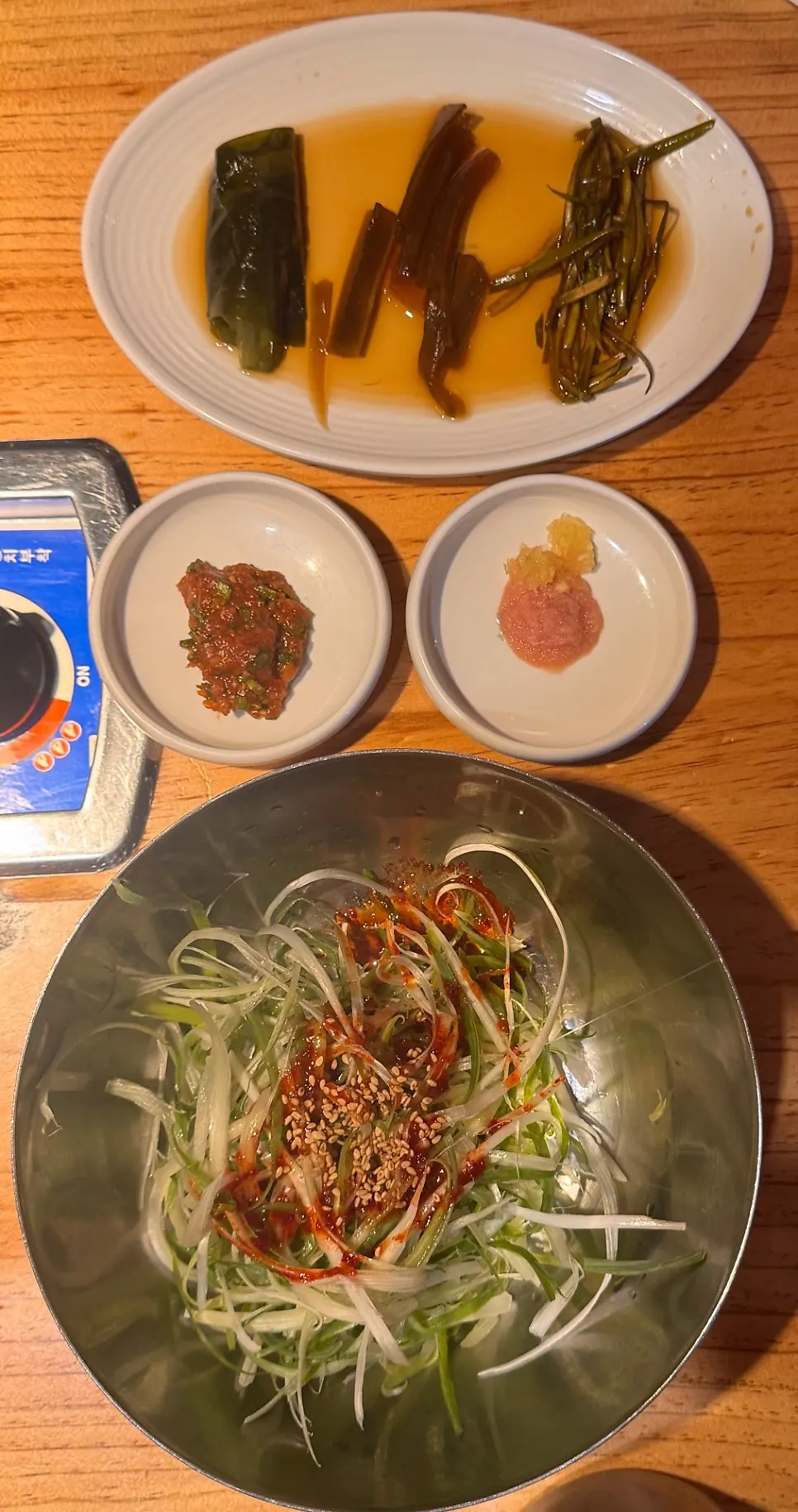 파절이와 갈치속젓, 명란 마늘 양념