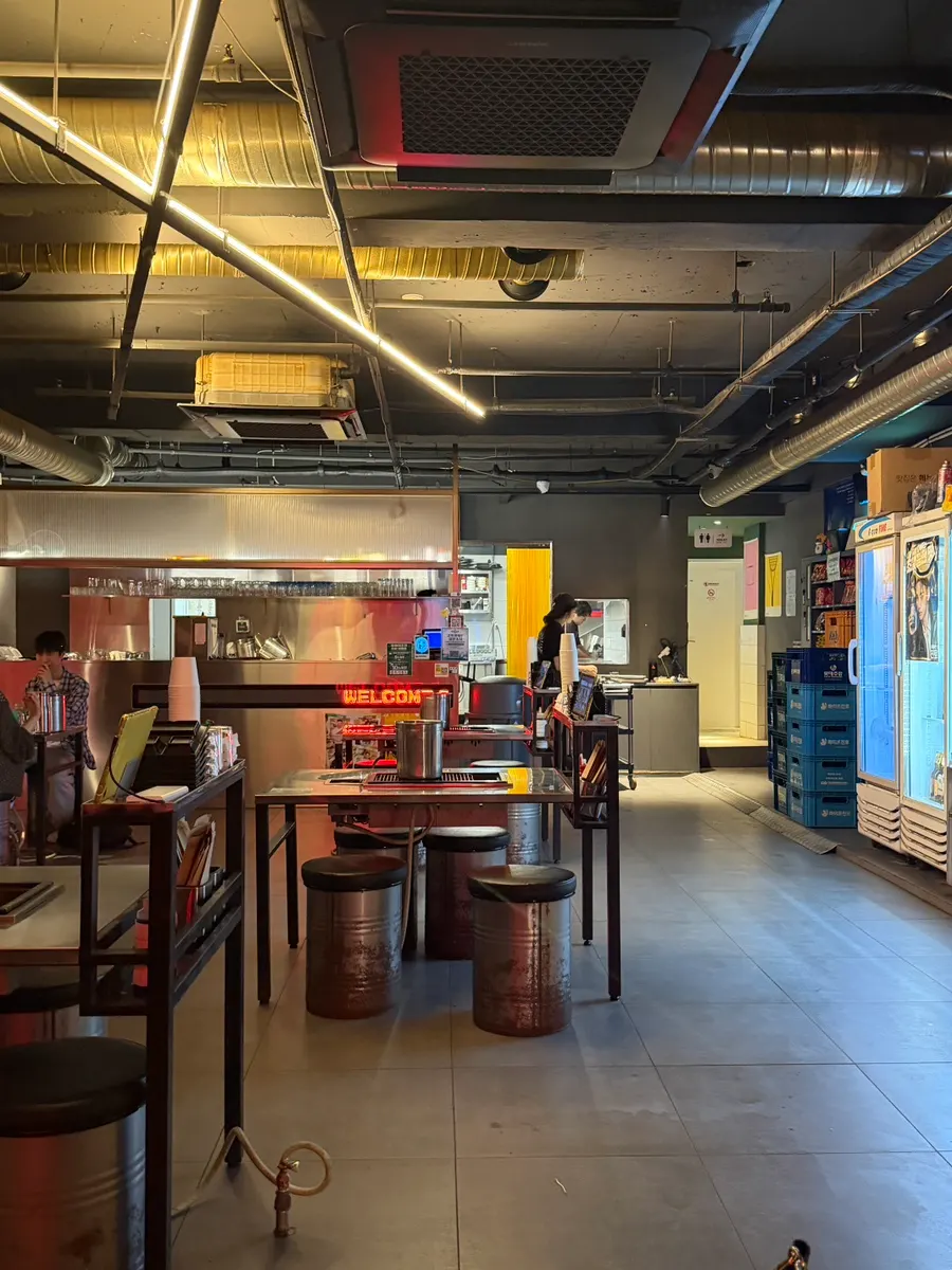Interior of Hawaii Clam Hongdae Branch with soft lighting