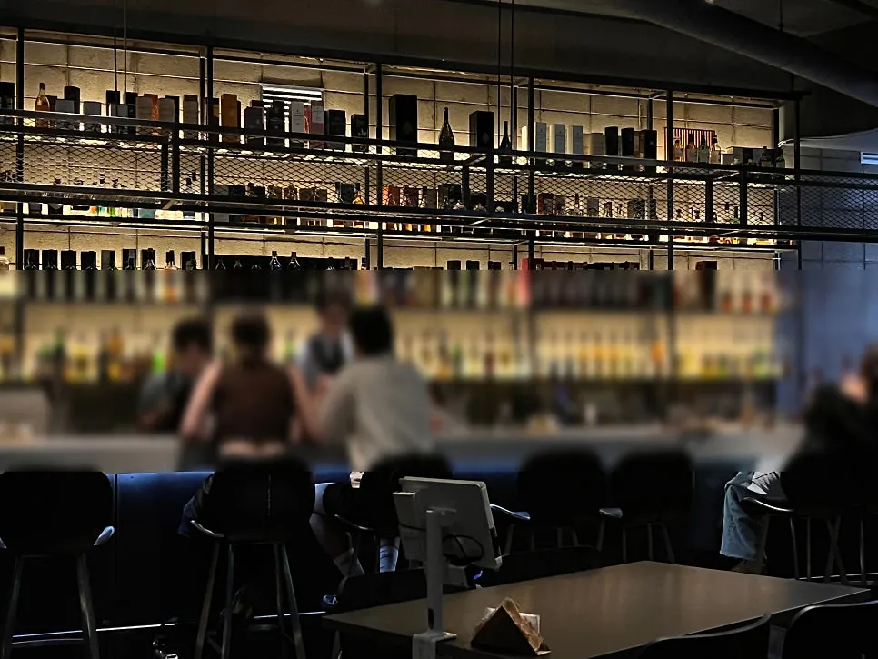Interior seating atmosphere at Bitters