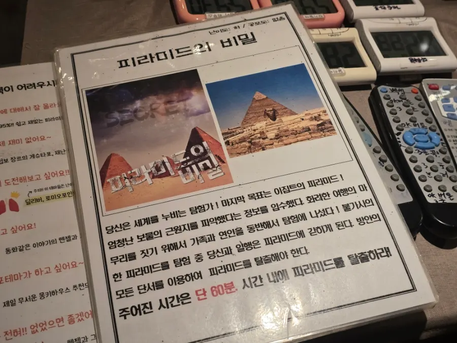 큐브이스케이프 홍대점 테마 안내판