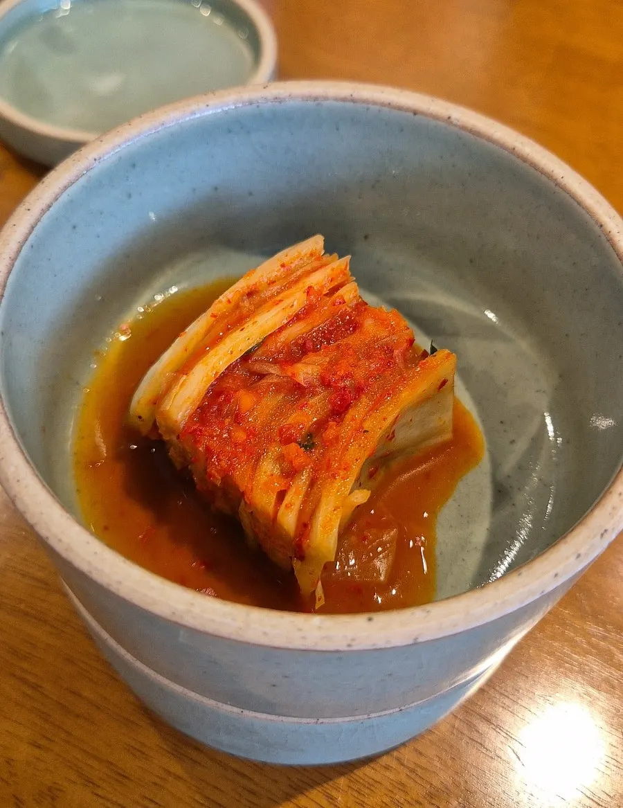 도온정 기본찬 김치와 깍두기