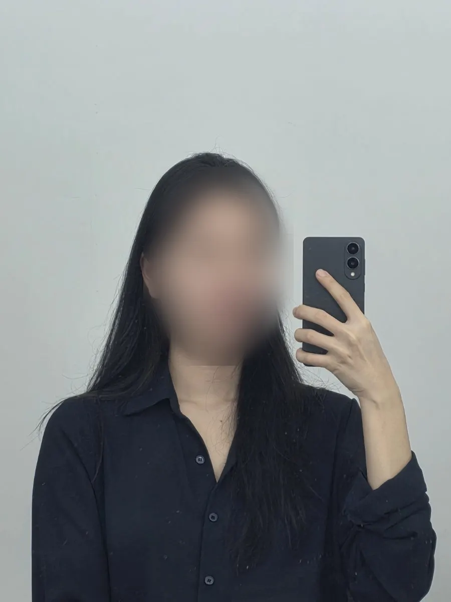 Working on eyebrows and shading during the makeup process