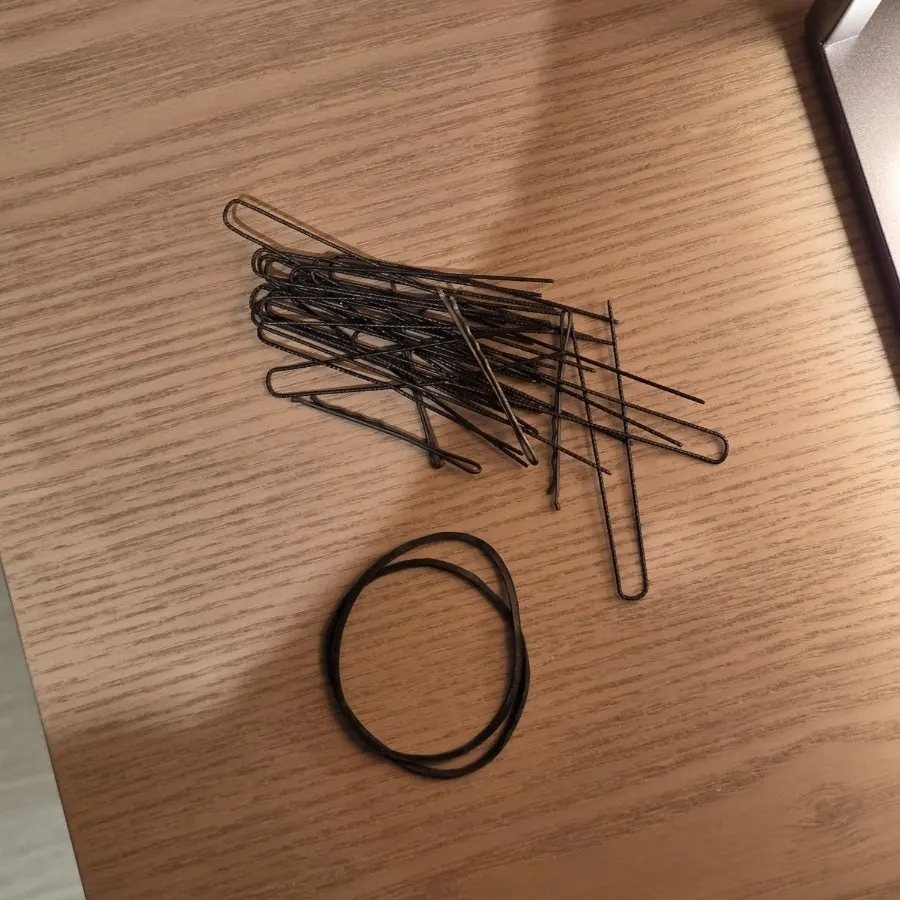 Tools used during the hairstyling