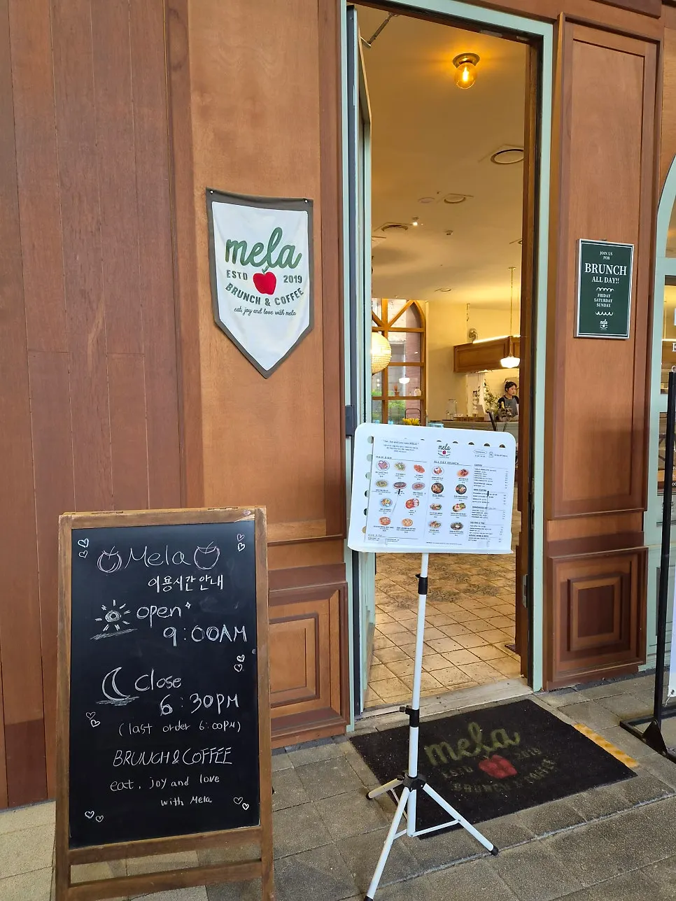 View of MELA Hongdae, an Italian home-style brunch restaurant