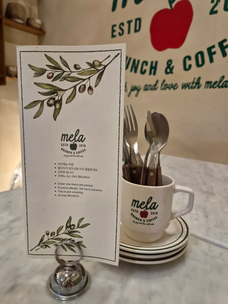 MELA Hongdae menu
