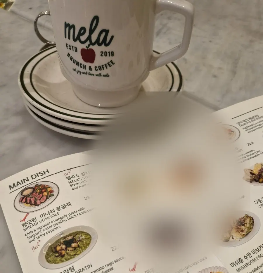 Menu page featuring MELA's chuck flap steak