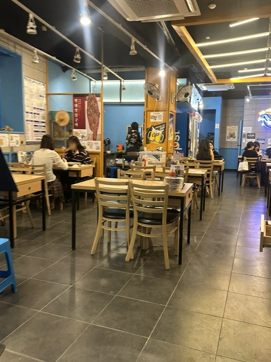 Signboard listing lunch special menu at Eosa Chulto Hongdae Branch