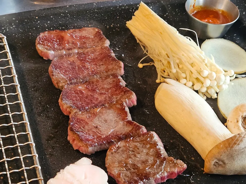 Korean beef grilled to a golden brown