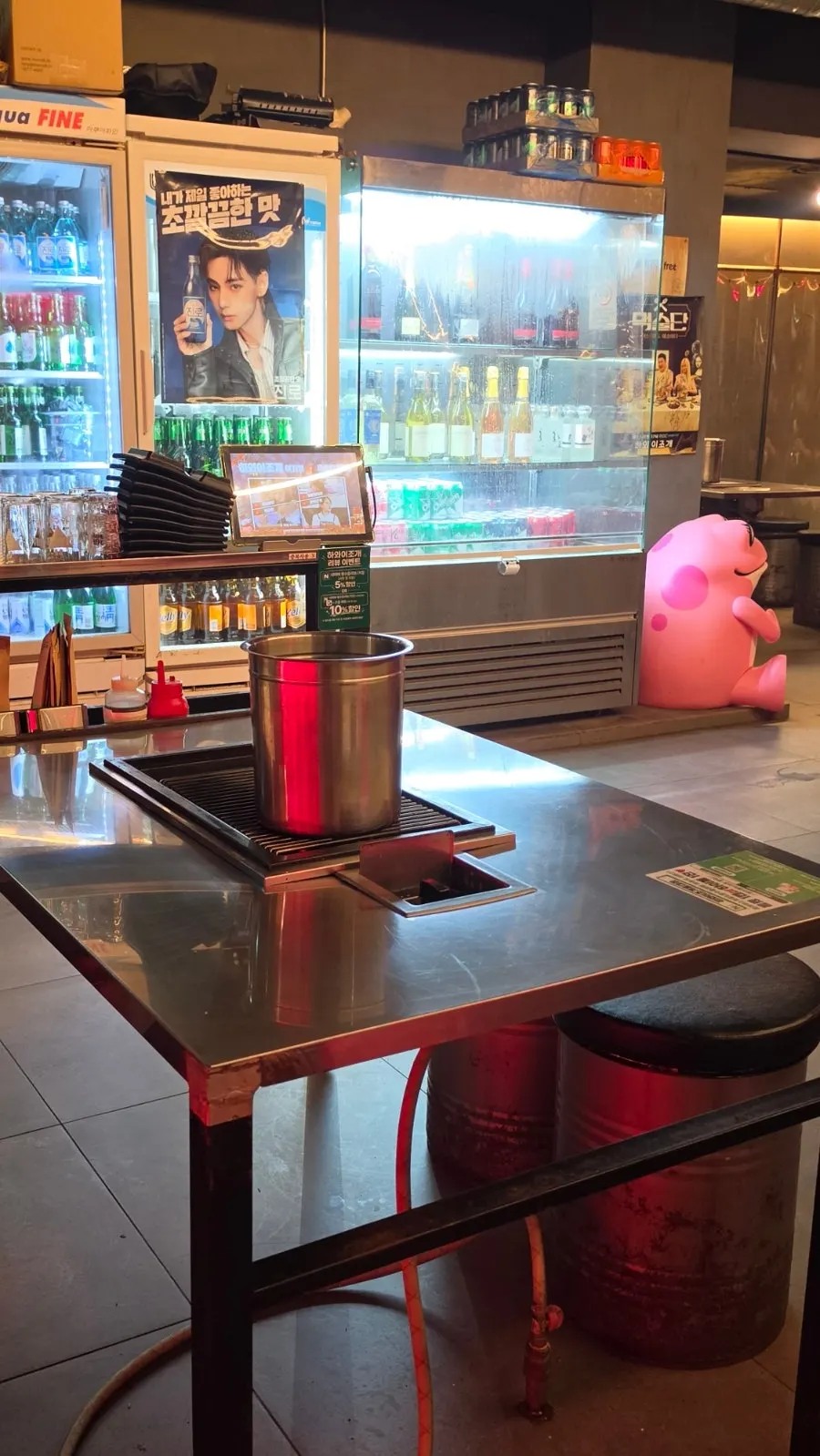 Restaurant space with an outdoor Hongdae vibe