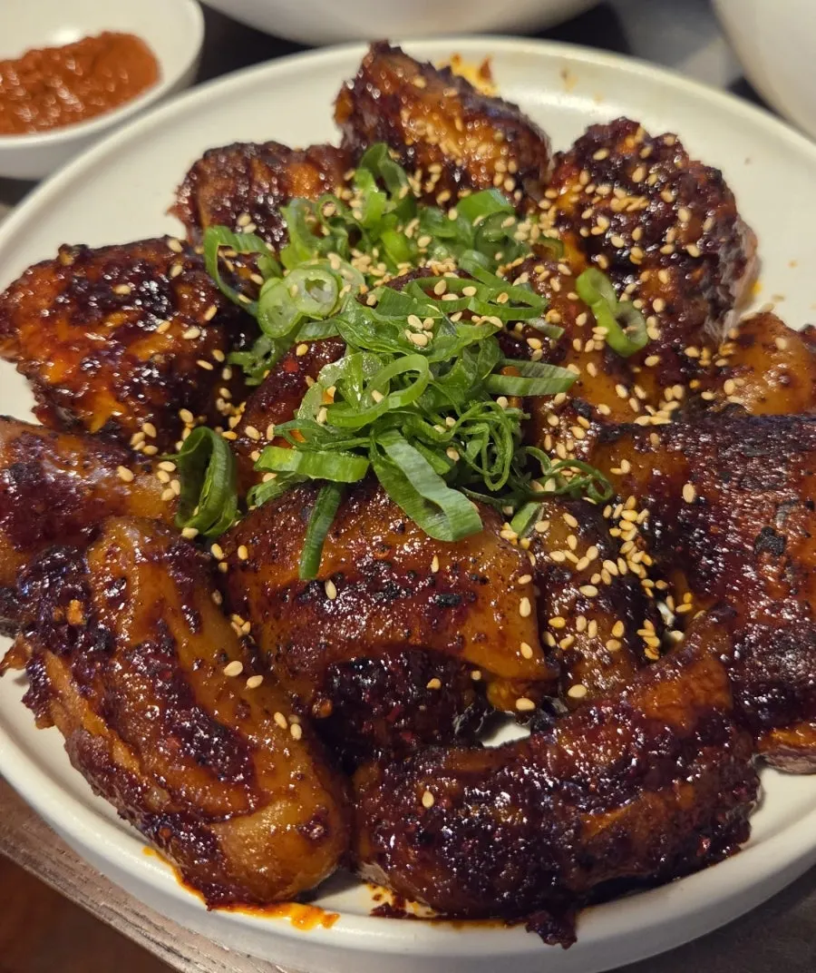 Generous serving of Anok's braised pork tails